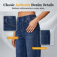 👖 50 % RABAT I BEGRÆNSET PERIODE! ☁️ Korte jeans til kvinder med brede ben og elastisk talje – afslappet komfort, elegant silhuet ✨