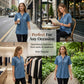 Åndbar casual top i denim-look til kvinder