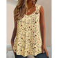🌸 50 % RABAT NU!✨ Tanktop til kvinder med blomsterprint – elegant V-udskæring og løstsiddende pasform – et must-have i sommergarderoben 🌞