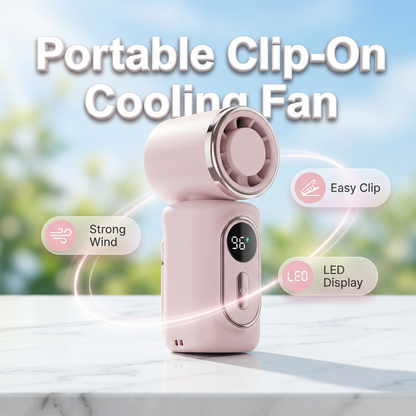 🏖️ 3000 mAh USB-klipsventilator – kan drejes 360°, ultraportabel🌬️ | Til rejser ✈️, kontoret 💼 og børn 👶 | Kan fastgøres hvor som helst!