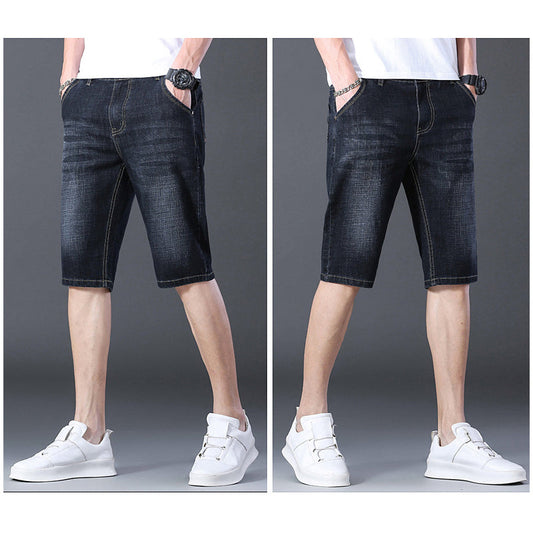 Åndbare stretch-denimshorts til mænd