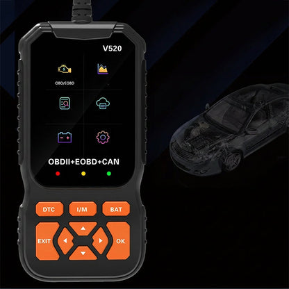 🔧 V520 universelt bildiagnosticeringsværktøj – Læs og slet fejlkoder på et øjeblik! 🚗