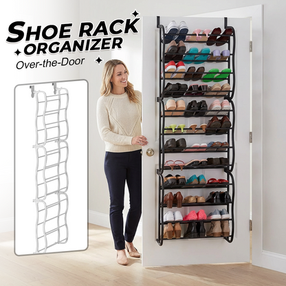 👟 Skoopbevaringssystem til montering på døren – 24 lommer og montering uden værktøj – Passer til standarddøre, plads til op til 24 par – perfekt til entreen eller garderoben 🚪✨