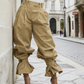 👖✨ Plisserede lanternbukser til kvinder – flæset bukseben, snøre i taljen, løst siddende med brede ben 🌸