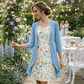 💕Et elegant todelt sæt bestående af en chiffonkjole og en cardigan til kvinder