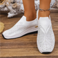 👟Slip-on-sneakers til kvinder med rhinestones og sommerfuglemotiv – glitrer ved hvert skridt ✨