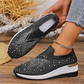 👟Slip-on-sneakers til kvinder med rhinestones og sommerfuglemotiv – glitrer ved hvert skridt ✨