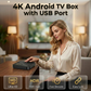 📺 50 % RABAT!🎮Android TV-boks med Bluetooth-Q
