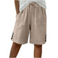 Sommer shorts til kvinder med knapper i siden