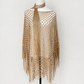 🏆 Særpris på sidste dag 💲119,95 kr! 💐 Sommerlig hæklet overdragt i metallic – Let, flagrende og ubesværet stilfuldt sommeroutfit