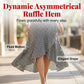 🔥New Arrivals on Sale-Women's High-Waist Asymmetrical Ruffle Maxi Skirt