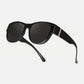 🕶️👓 50 % RABAT! OBS til alle, der bærer briller: Disse oversized solbriller kan nemt trækkes direkte over dine egne briller og får dig til at ligne en filmstjerne – ingen dyre påsætningsbriller, intet besvær med linser!
