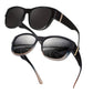 🕶️👓 50 % RABAT! OBS til alle, der bærer briller: Disse oversized solbriller kan nemt trækkes direkte over dine egne briller og får dig til at ligne en filmstjerne – ingen dyre påsætningsbriller, intet besvær med linser!