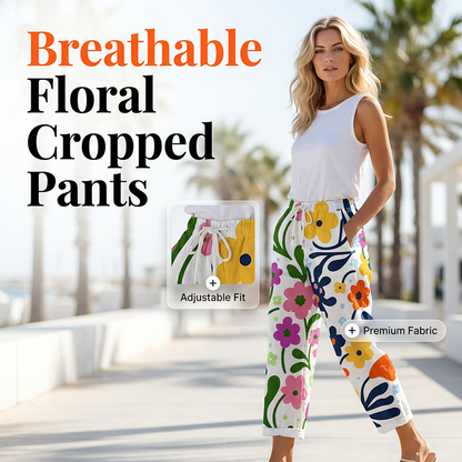 👖🌸Korte bukser til kvinder i afslappet stil med blomsterprint