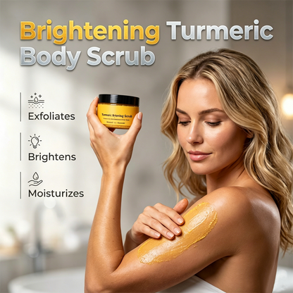 🛁50 % RABAT🧴 Hudoplysende kropsskrub med gurkemeje | Eksfoliering med naturligt havsalt · Nærende jojobaolie · Fjerner mathed · Til ansigt og krop