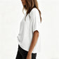 🌸 Tidløs T-shirt med rund hals, ultrablødt og åndbart materiale, afslappet oversized pasform 💫 Luftige korte ærmer – et must-have til hverdagen. Spar 49 % nu!