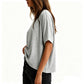 🌸 Tidløs T-shirt med rund hals, ultrablødt og åndbart materiale, afslappet oversized pasform 💫 Luftige korte ærmer – et must-have til hverdagen. Spar 49 % nu!