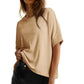 🌸 Tidløs T-shirt med rund hals, ultrablødt og åndbart materiale, afslappet oversized pasform 💫 Luftige korte ærmer – et must-have til hverdagen. Spar 49 % nu!