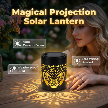 🎁🌙 50 % RABAT! Dekorativ solcellelampe til udendørs brug – skyggeprojektion, automatisk lyssensor, vejrbestandig – perfekt til enhver aften. ✨🌸