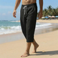 👖☀️🌊 50 % RABAT I BEGRÆNSET PERIODE! Casual capri-bukser til mænd med snøre i taljen – åndbart bomuld, løs pasform, 3/4-længde – perfekte til stranden, parken eller en afslappet weekend 🏖️😎