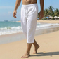 👖☀️🌊 50 % RABAT I BEGRÆNSET PERIODE! Casual capri-bukser til mænd med snøre i taljen – åndbart bomuld, løs pasform, 3/4-længde – perfekte til stranden, parken eller en afslappet weekend 🏖️😎