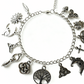 📿 50 % RABAT I BEGRÆNSET PERIODE! ✨Vintage armbånd med hedenske amuletter – åndelige symboler, antiksølv, boheme-stil 🌙