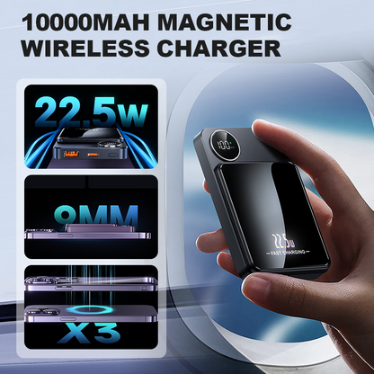 🔋⚡ 22,5 W powerbank – magnetisk, slank, oplader 3 enheder på én gang!