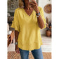 💖SIDSTE DAG I UDSALGET – KUN 189,00 kr.!!💖Boho-T-shirt til kvinder med V-udskæring og flossede kanter 🌿 – Løst siddende, åndbar sommertop i blødt bomuld👚