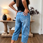 👡 Korte jeans med brede ben og stretch — kan styles op eller ned til enhver lejlighedStørrelse