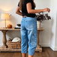 👡 Korte jeans med brede ben og stretch — kan styles op eller ned til enhver lejlighedStørrelse