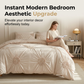 🛏️ 50 % RABAT !!!☁️ Elegant dynebetræk-sæt med plissering