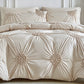 🛏️ 50 % RABAT !!!☁️ Elegant dynebetræk-sæt med plissering