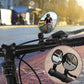 360° drejeligt bakspejl – Klart udsyn bagud, så du ikke længere behøver at vride nakken. Passer til cykler, elcykler og motorcykler. Silikonestropper, der kan monteres uden værktøj!