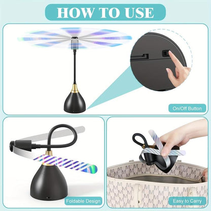 📢📢50 % RABAT !! ⏰Smart insektbekæmpelsesventilator – USB-/batteridrevet, lydløs, bærbar – insektfri zone hvor som helst. 🏡✅