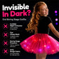 ✨🌈LED-lysende tutu-nederdel med pailletter – størrelser til børn og voksne, trelags tyl og elastisk linning 💃