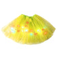 ✨🌈LED-lysende tutu-nederdel med pailletter – størrelser til børn og voksne, trelags tyl og elastisk linning 💃