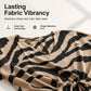 T-shirt med zebraprint, V-udskæring og sløjfe foran til kvinder