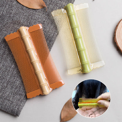 🎋 Bamboo Styling dobbeltsidet kam med fine tænder | Fjerner lus og skæl | Ergonomisk greb | Til alle hårtyper | Til voksne, børn og kæledyr 🌿✨