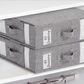 🎁 50%! 🛏️ Sammenklappeligt Sengelinned Organizer Sæt – Linen Look + Pappe – Gennemsigtigt Vindue & Sikker Lukning til Queen/King Størrelse Sengelinned 📦
