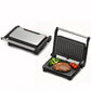 Elektrisk sandwichpresser og panini-maskine med 180 graders flad grillplade