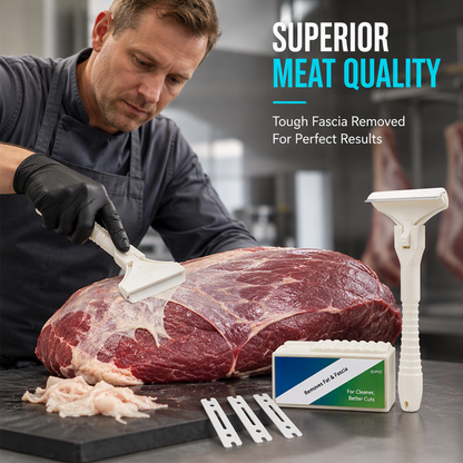 🥩🔥 50 % RABAT! Kødscraber i rustfrit stål – praktisk værktøj til fjernelse af fedt og sener fra oksekød og svinekød 🔪✨