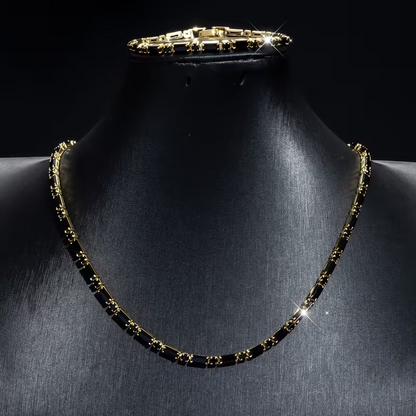 ⏳Tidsbegrænset tilbud⏰Funkelt smykkesæt til mænd – iøjnefaldende cubic zirconia, raffineret street-luksus og justerbar pasform ⛓️