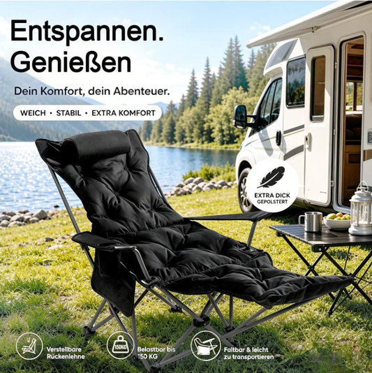 ✨ 50 % RABAT! Bærbar, justerbar klapstol til udendørs brug — let, robust og alsidig 🪑🏕️