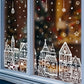 ❄️🏠 Vinduesklistermærkesæt med juleby – 78-delt dekoration med vintermotiv