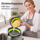 🥗 3-delt sammenklappeligt dørslagssæt med afdrypningsfod – pladsbesparende køkkendørslag til frugt, pasta og grøntsager