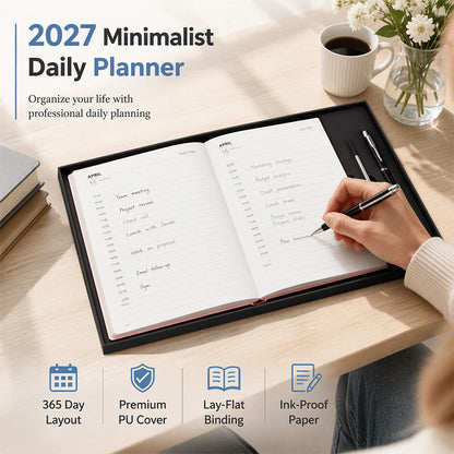 📘✨2027 Minimalistisk dagbog til planlægning