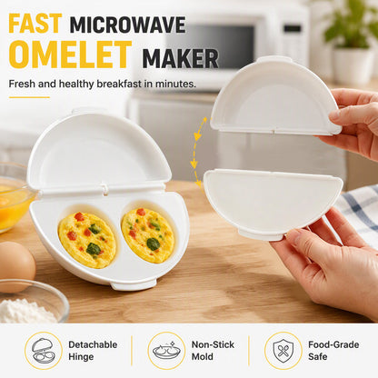 🍳2-i-1 mikrobølgeovns-omelet- og æggekoger