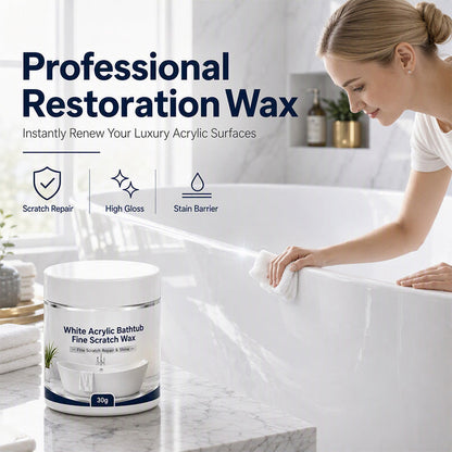 🛁✨ Hvid akrylbadekar-voks til reparation af fine ridser