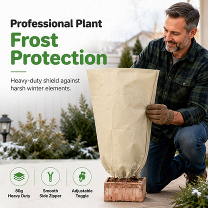 🌿❄️ NU: 50% RABAT I BEGRÆNSET TID – Professionelt Planteværn mod Frost – 80g Non-Woven – Varmeisolerende – Åndbart – Slidstærkt – Til Træer, Buske & Grøntsager 🧵🌱🛡️