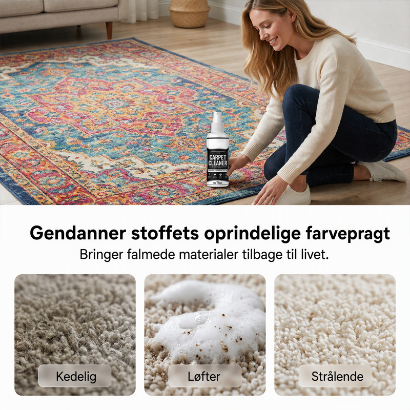🧼✨ Tæppespray til dybderensning – fjerner genstridige pletter og neutraliserer lugte med det samme!